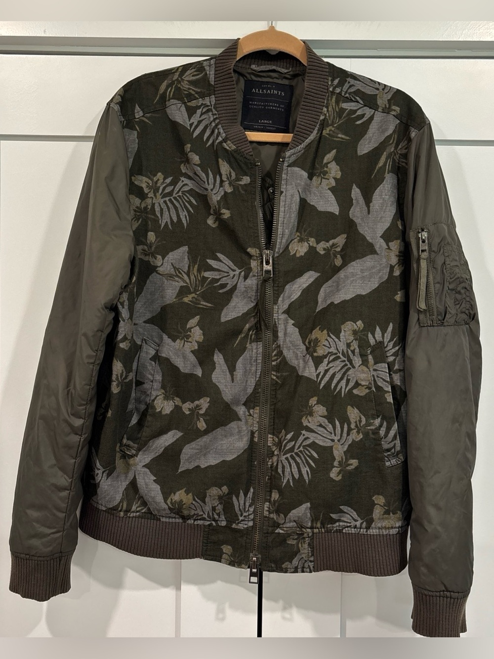 AllSaints Fulton Bomber Jacket Japanese Cloth size Size Large